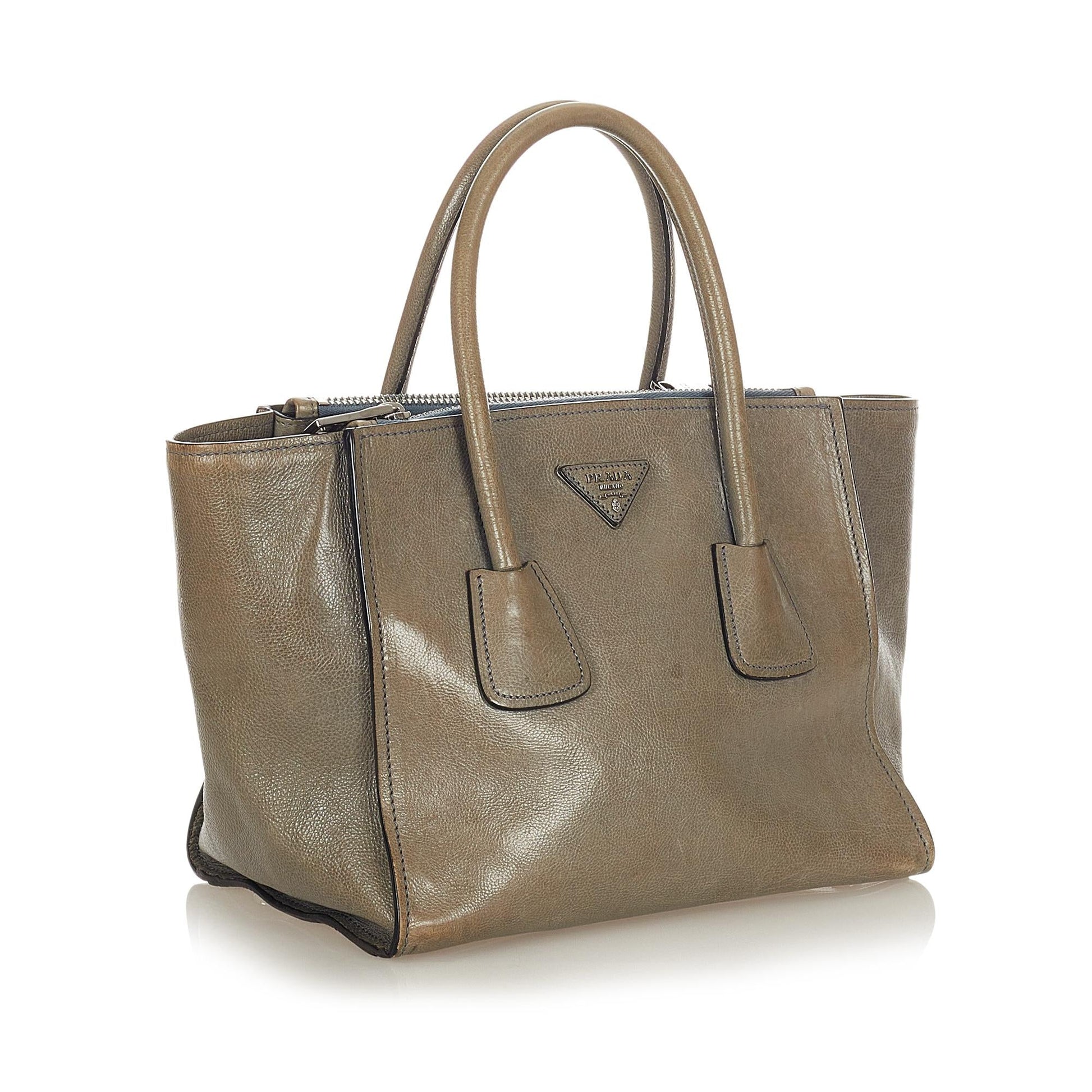 Prada Twin Pocket Leather Satchel (SHG-31937)