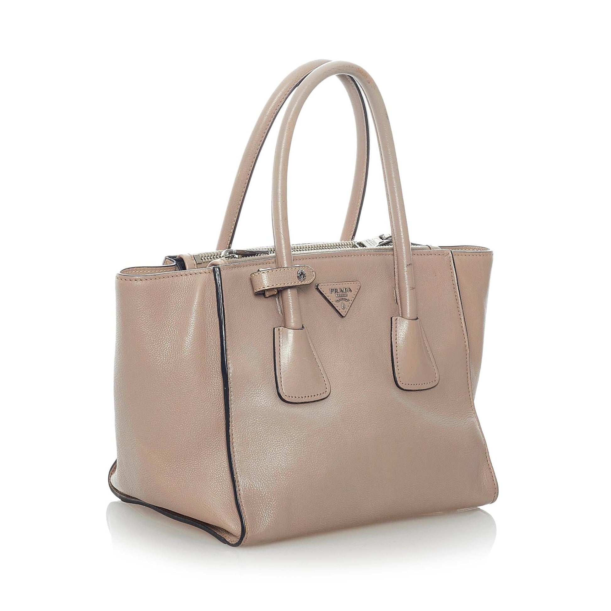 Prada Twin Pocket Leather Satchel (SHG-32635)