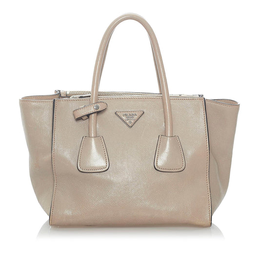 Prada Twin Pocket Leather Satchel (SHG-33124)