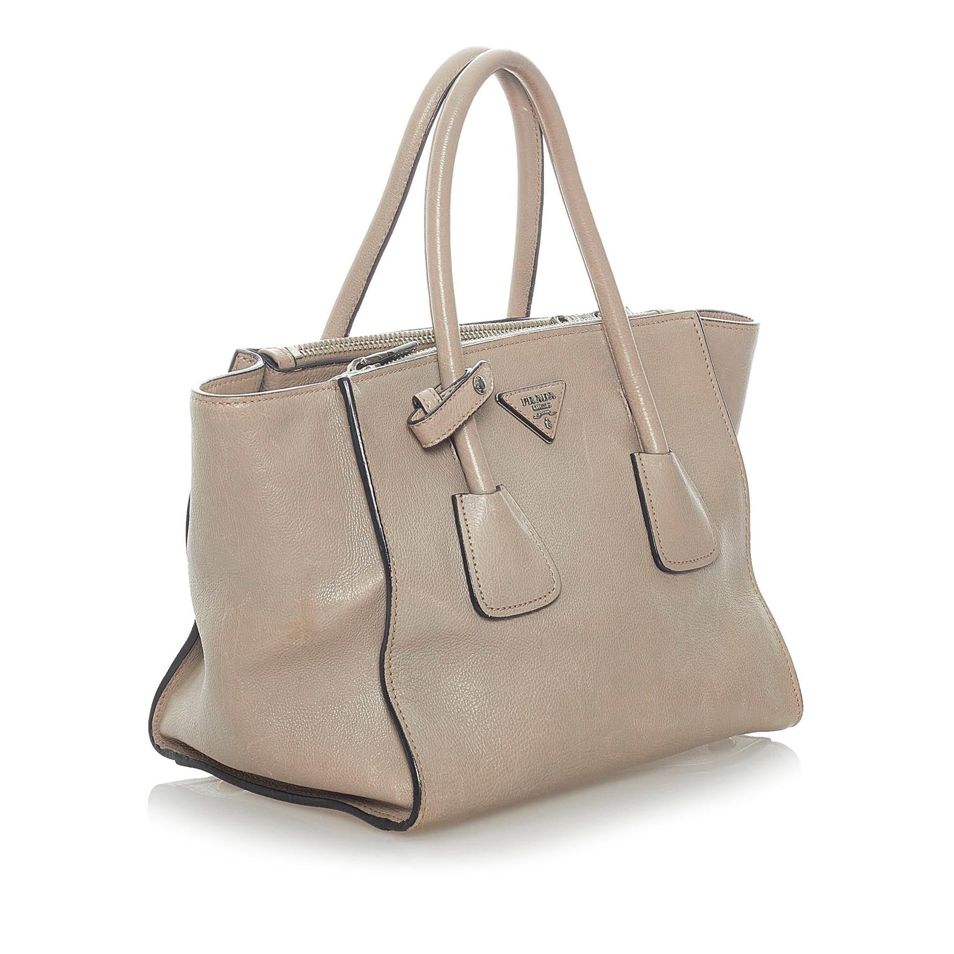 Prada Twin Pocket Leather Satchel (SHG-33124)
