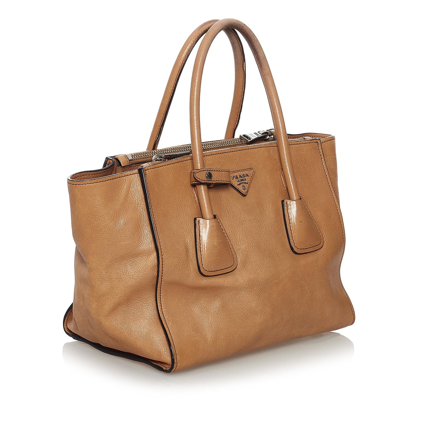 Prada Twin Pocket Leather Satchel (SHG-33254)