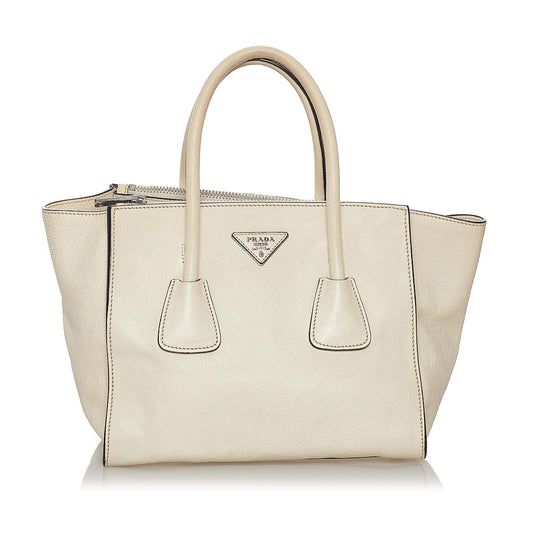 Prada Twin Pocket Leather Satchel (SHG-33296)