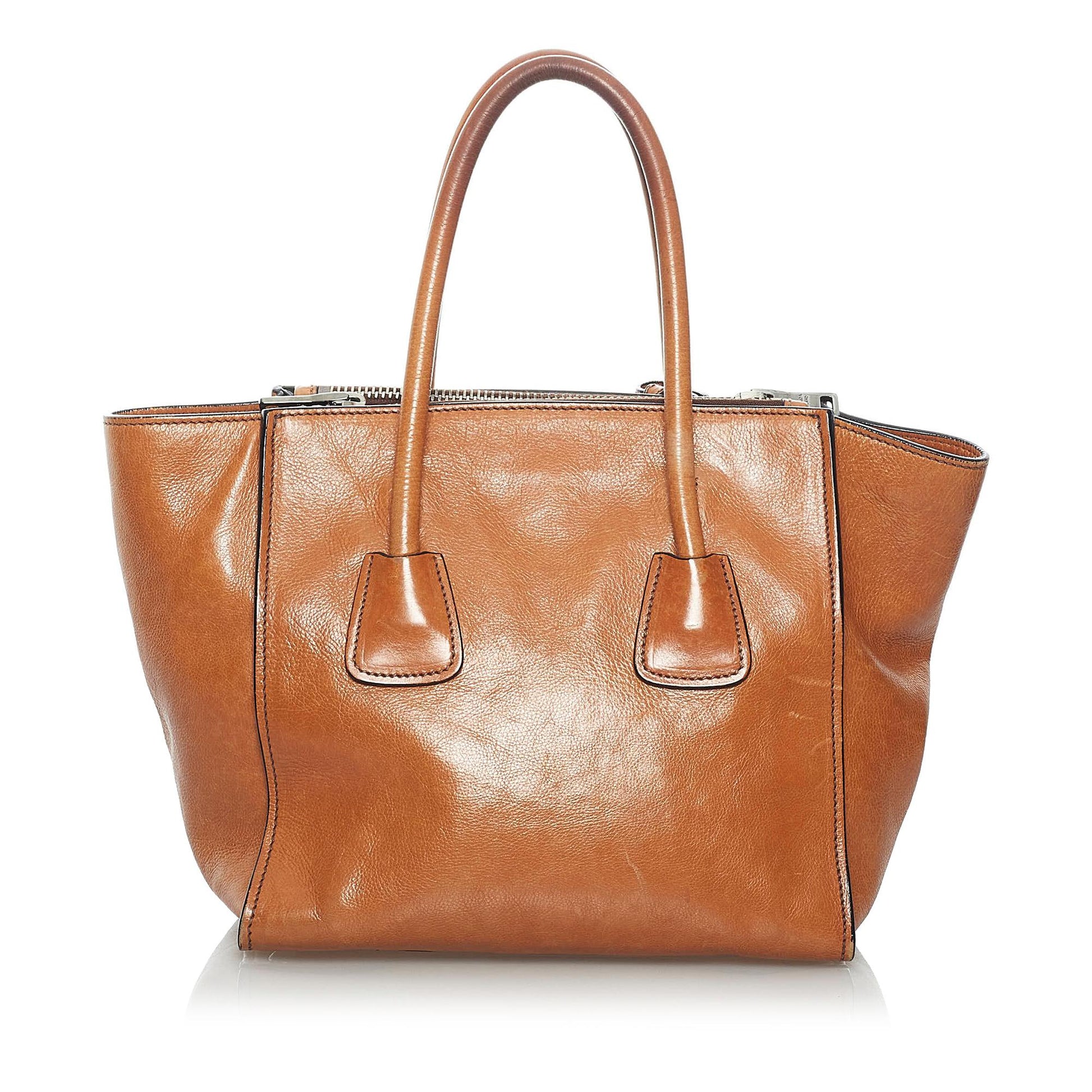 Prada Twin Pocket Leather Satchel (SHG-33697)