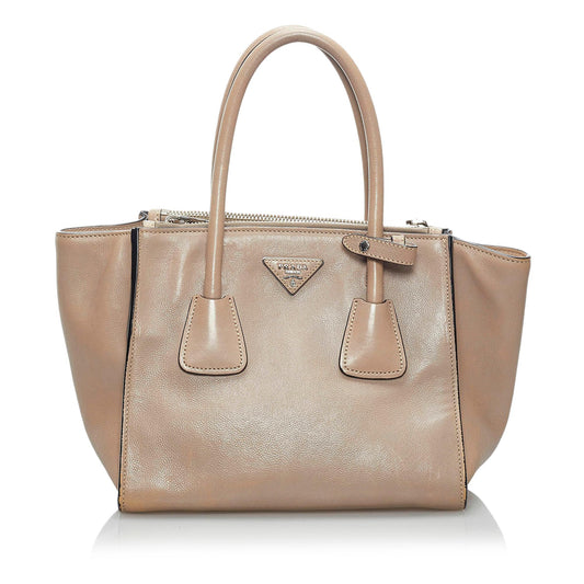 Prada Twin Pocket Leather Satchel (SHG-34225)