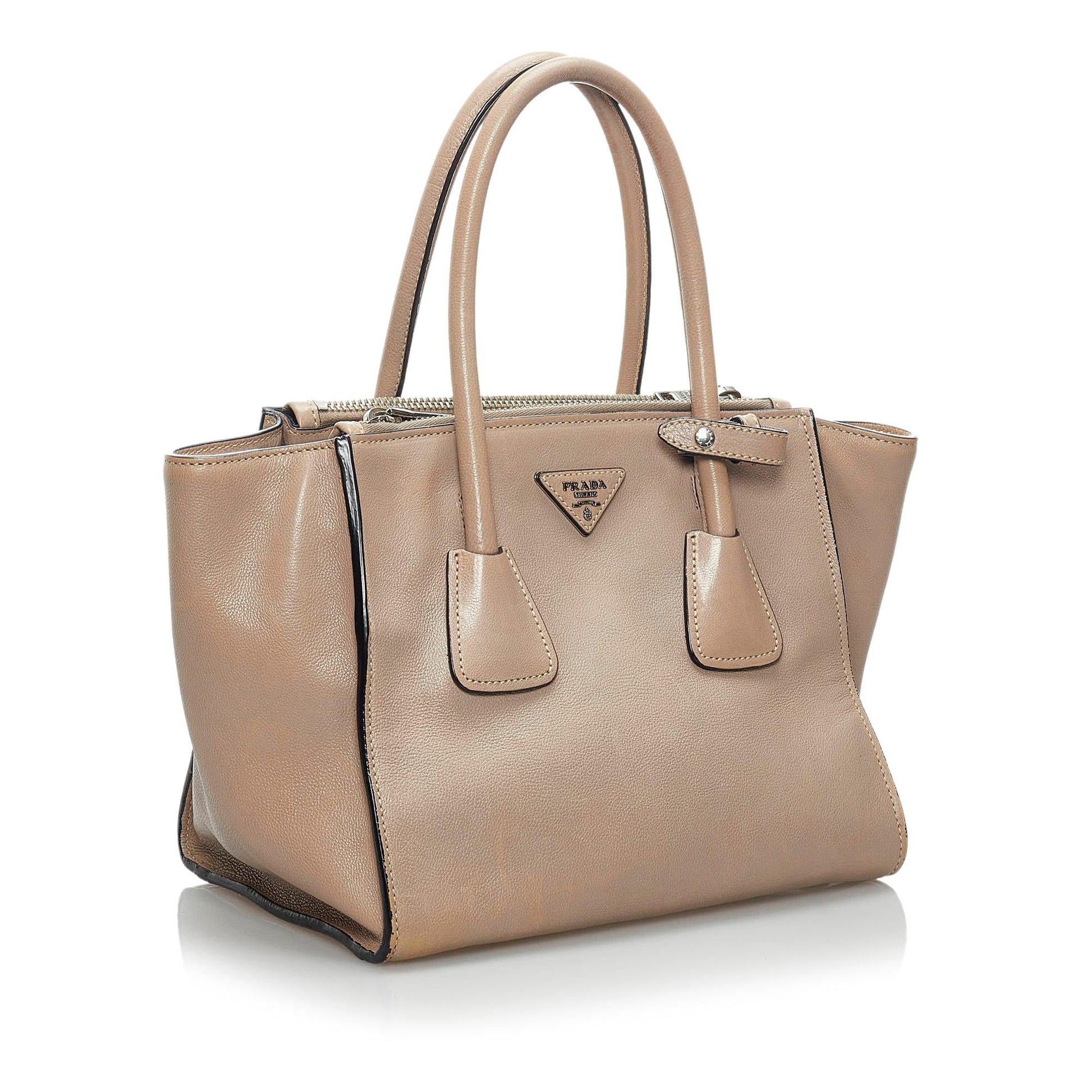 Prada Twin Pocket Leather Satchel (SHG-34225)