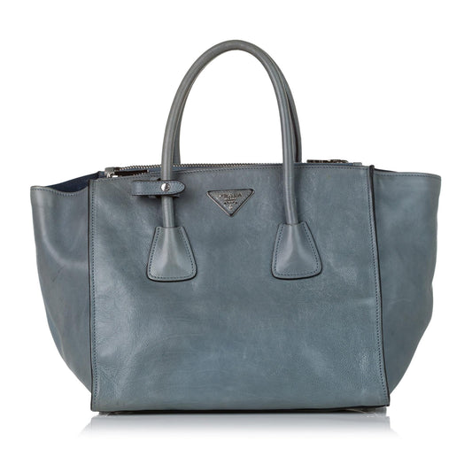 Prada Twin Pocket Leather Satchel (SHG-35601)