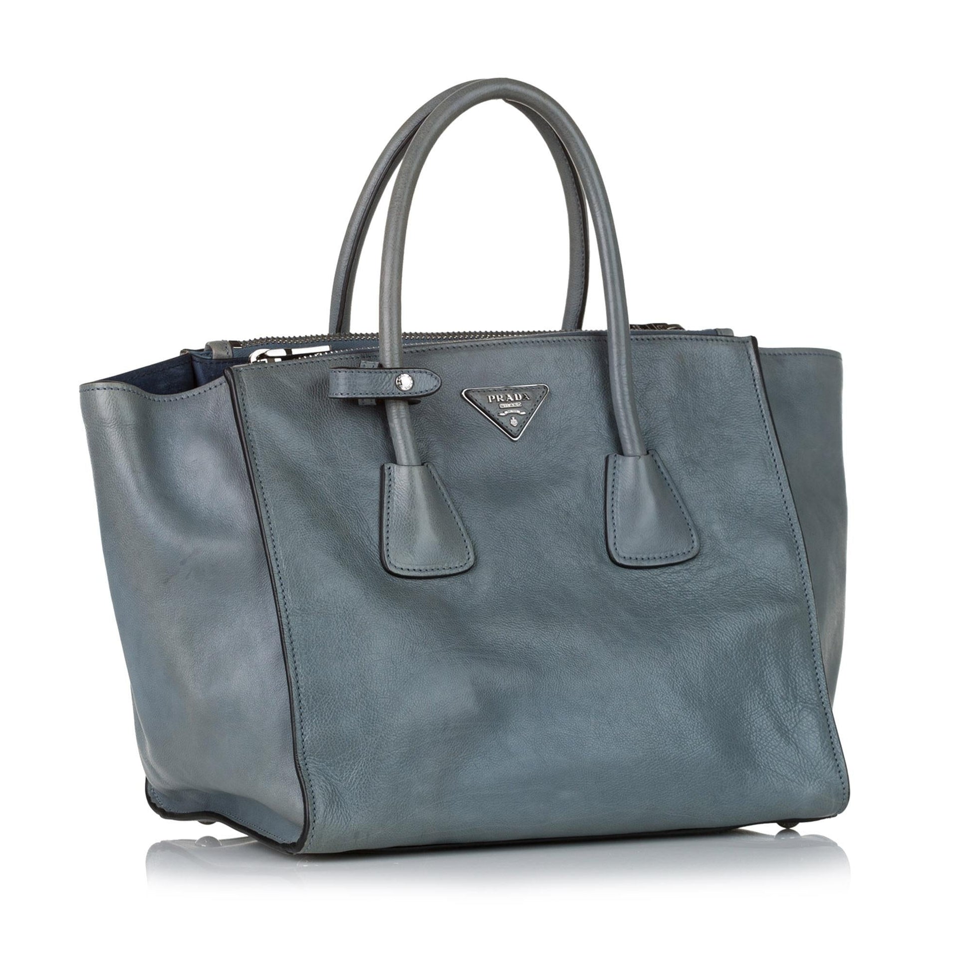 Prada Twin Pocket Leather Satchel (SHG-35601)