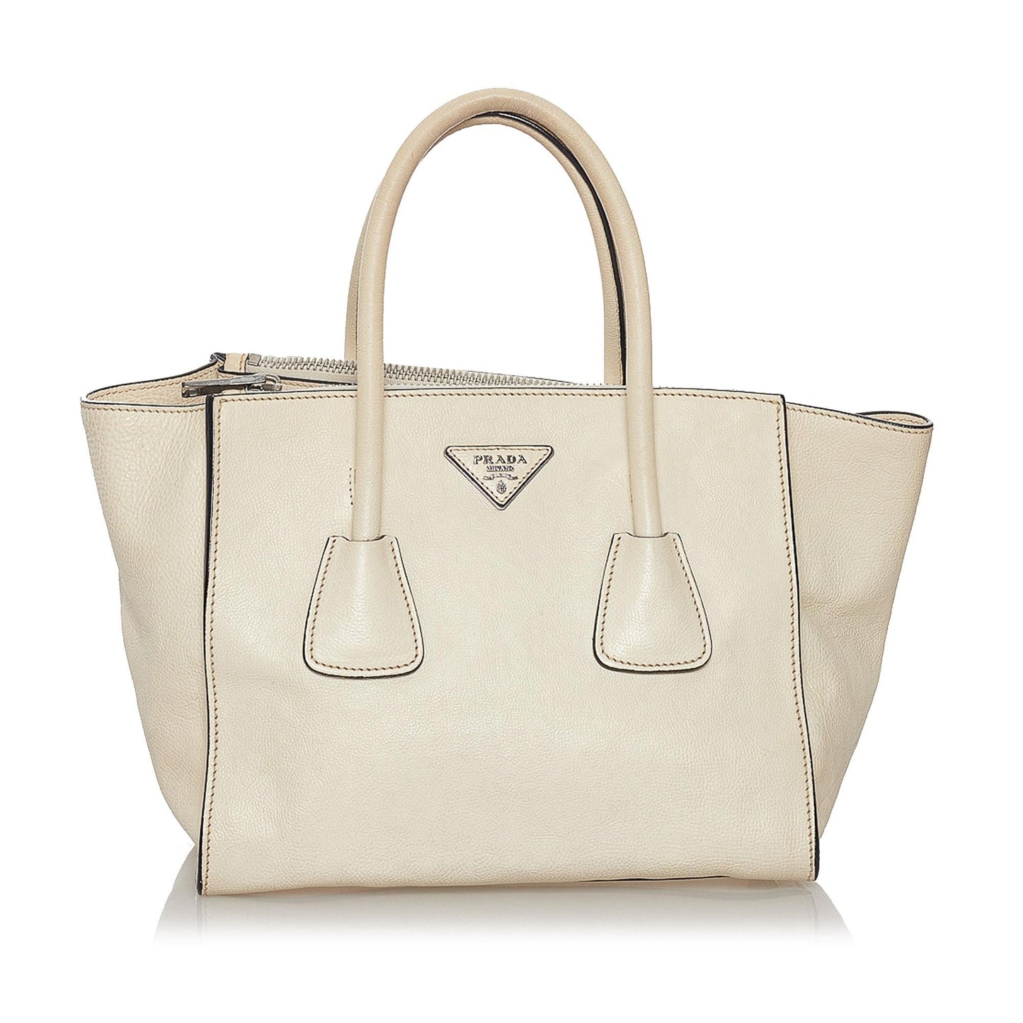 Prada Twin Pocket Leather Satchel (SHG-37593)