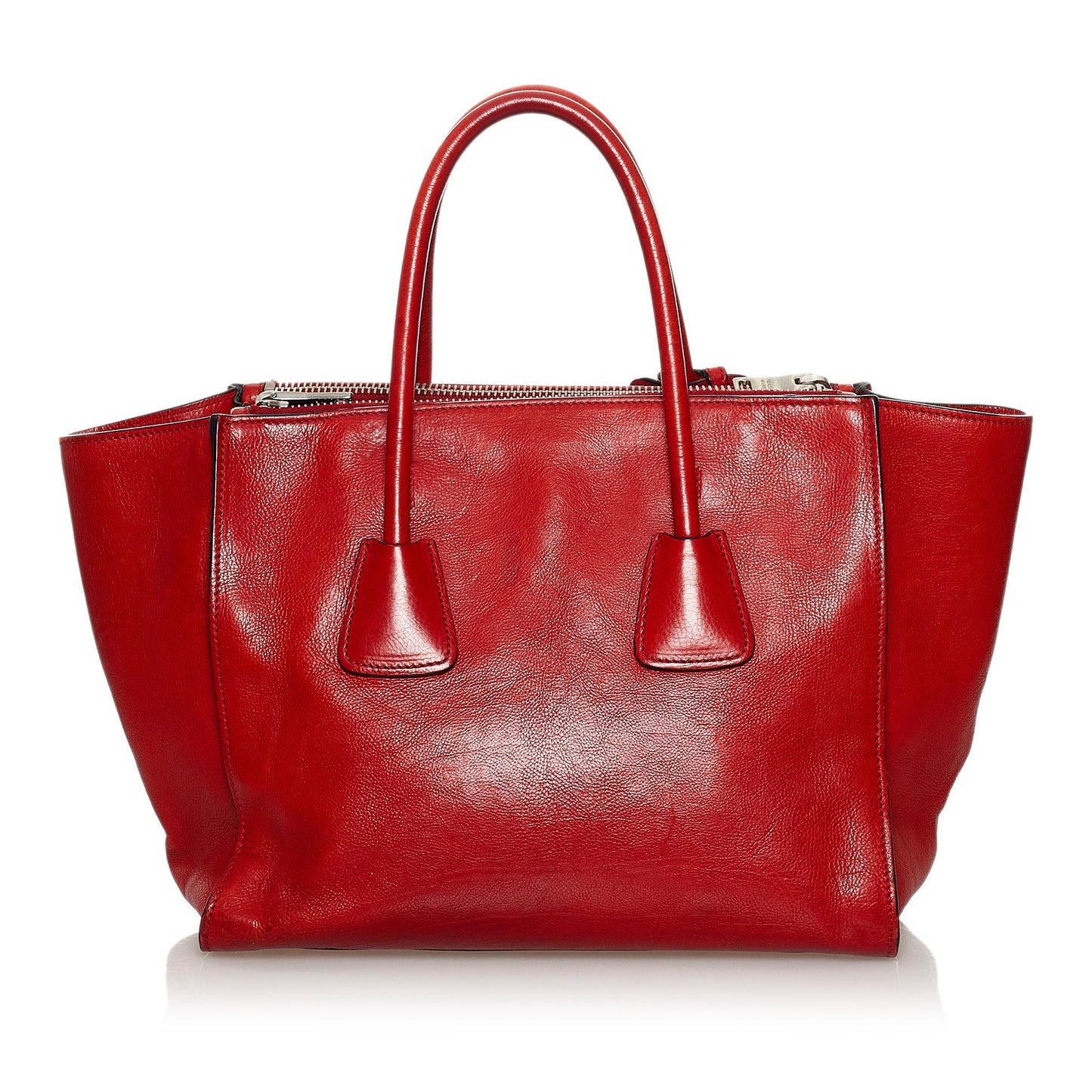Prada Twin Pocket Leather Tote Bag (SHG-30736)