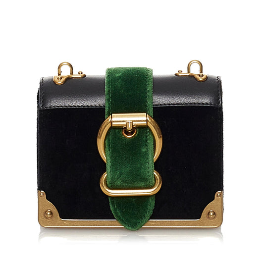 Prada Velluto Micro Cahier Crossbody Bag (SHG-32581)