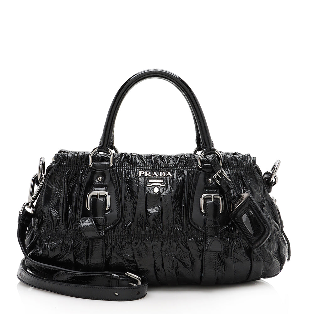 Prada Vernice Gaufre Satchel - FINAL (SHF-13188)
