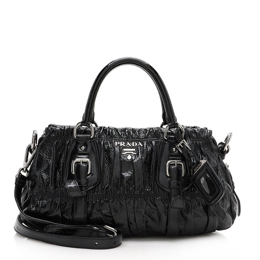 Prada Vernice Gaufre Satchel - FINAL (SHF-13188)