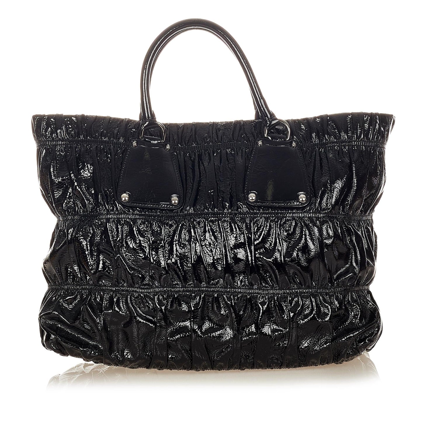 Prada Vernice Gaufre Tote Bag (SHG-26260)