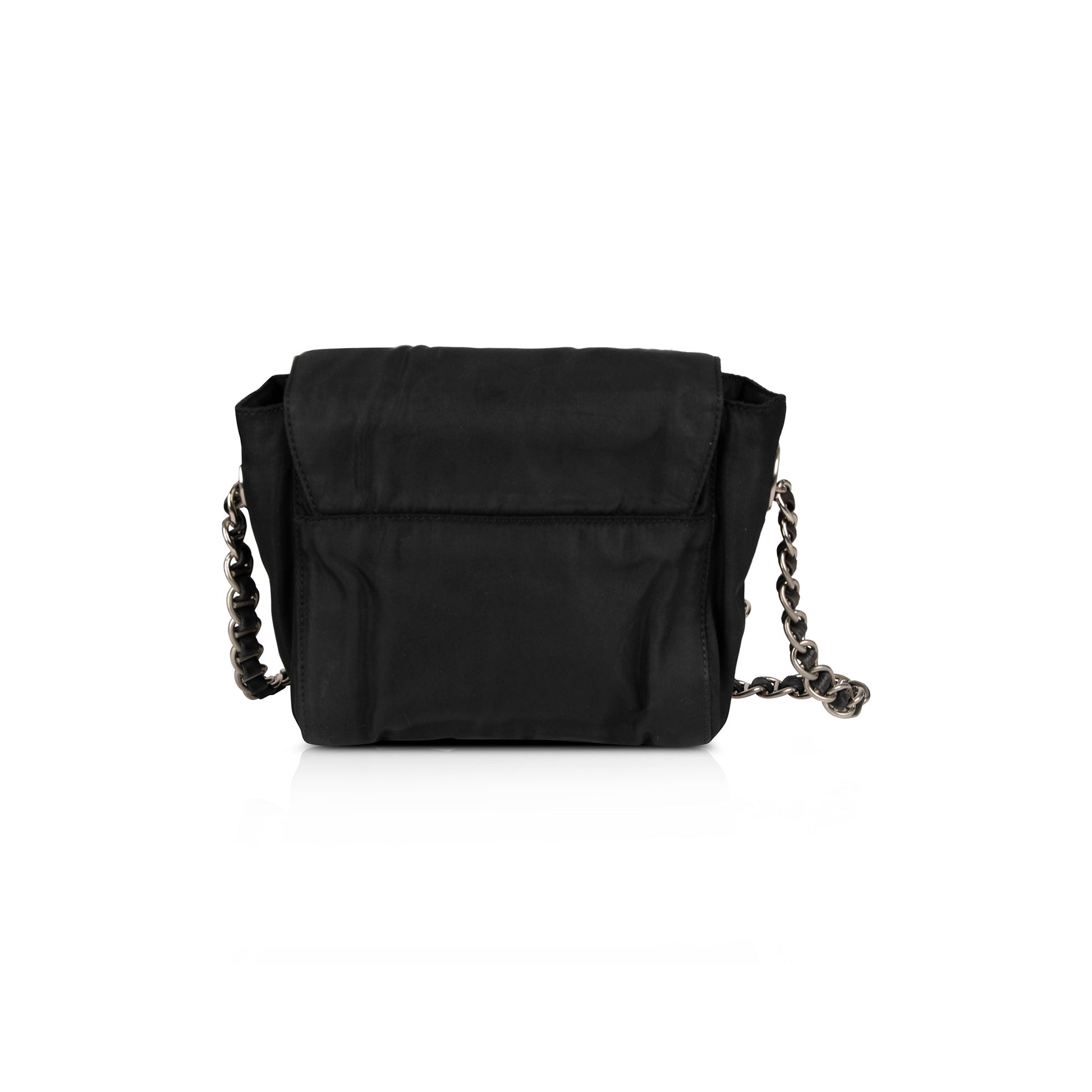 Prada Tessuto Nylon Chain Crossbody Bag