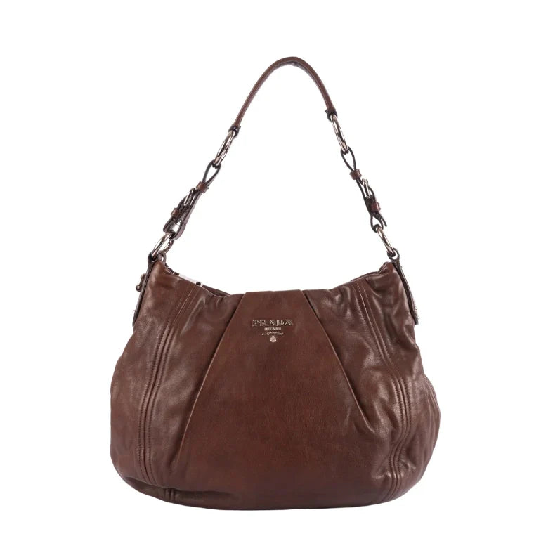 Prada Vitello Daino Bruciato Hobo Bag