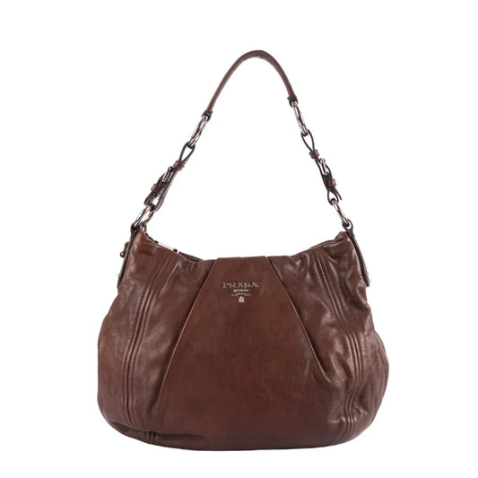 Prada Vitello Daino Bruciato Hobo Bag