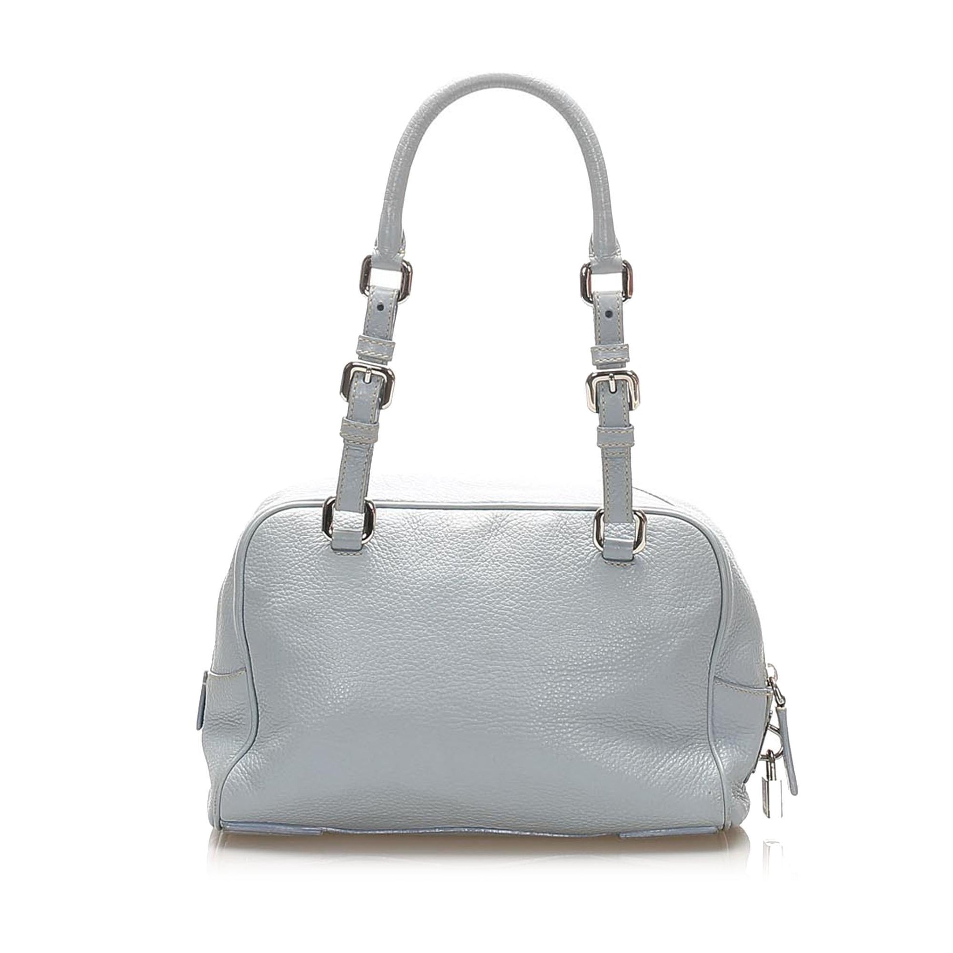 Prada Vitello Daino Canapa Logo Shoulder Bag (SHG-15327)
