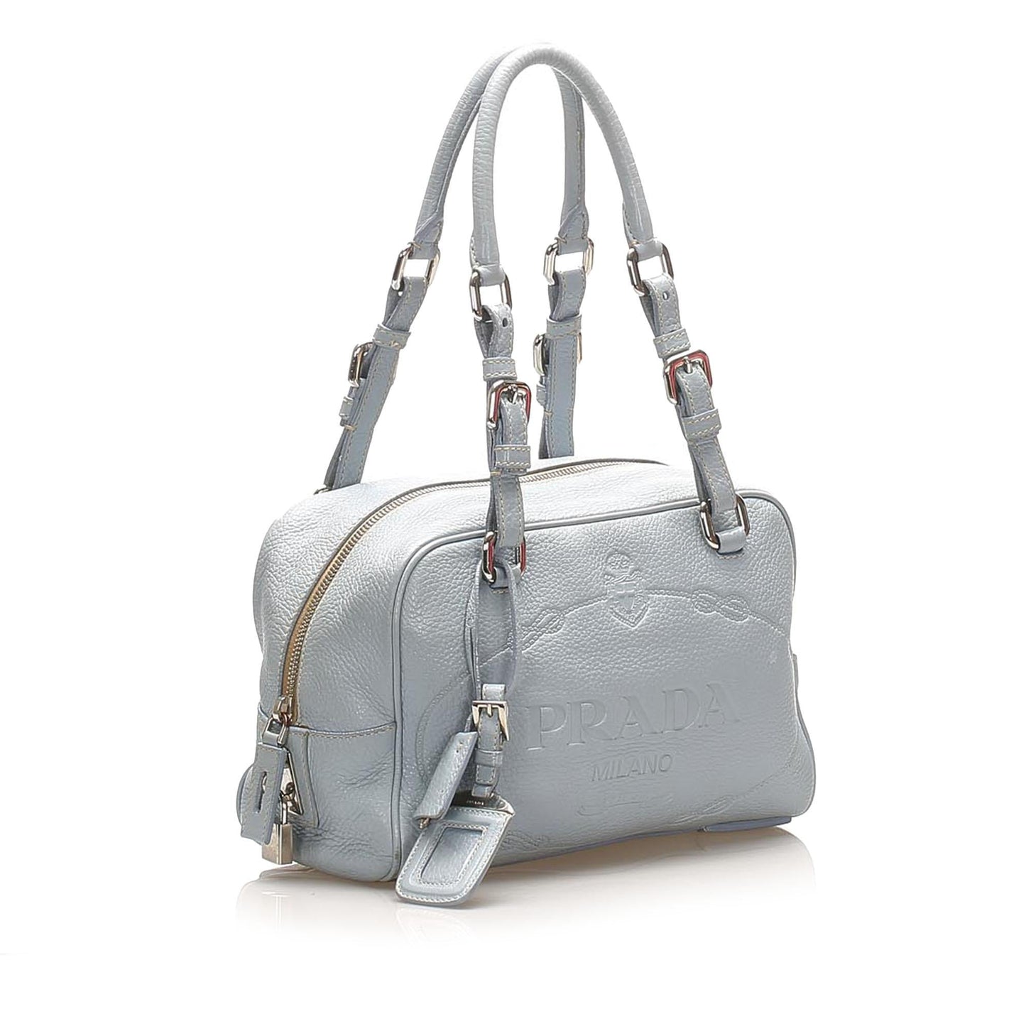 Prada Vitello Daino Canapa Logo Shoulder Bag (SHG-15327)