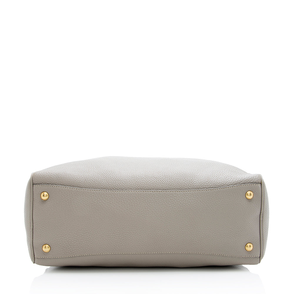 Prada Vitello Daino Convertible Zip Tote (SHF-18852)
