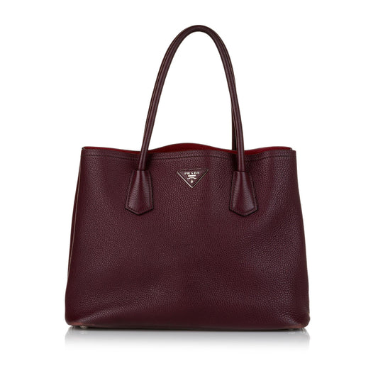 Prada Vitello Daino Cuir Double Satchel (SHG-33792)