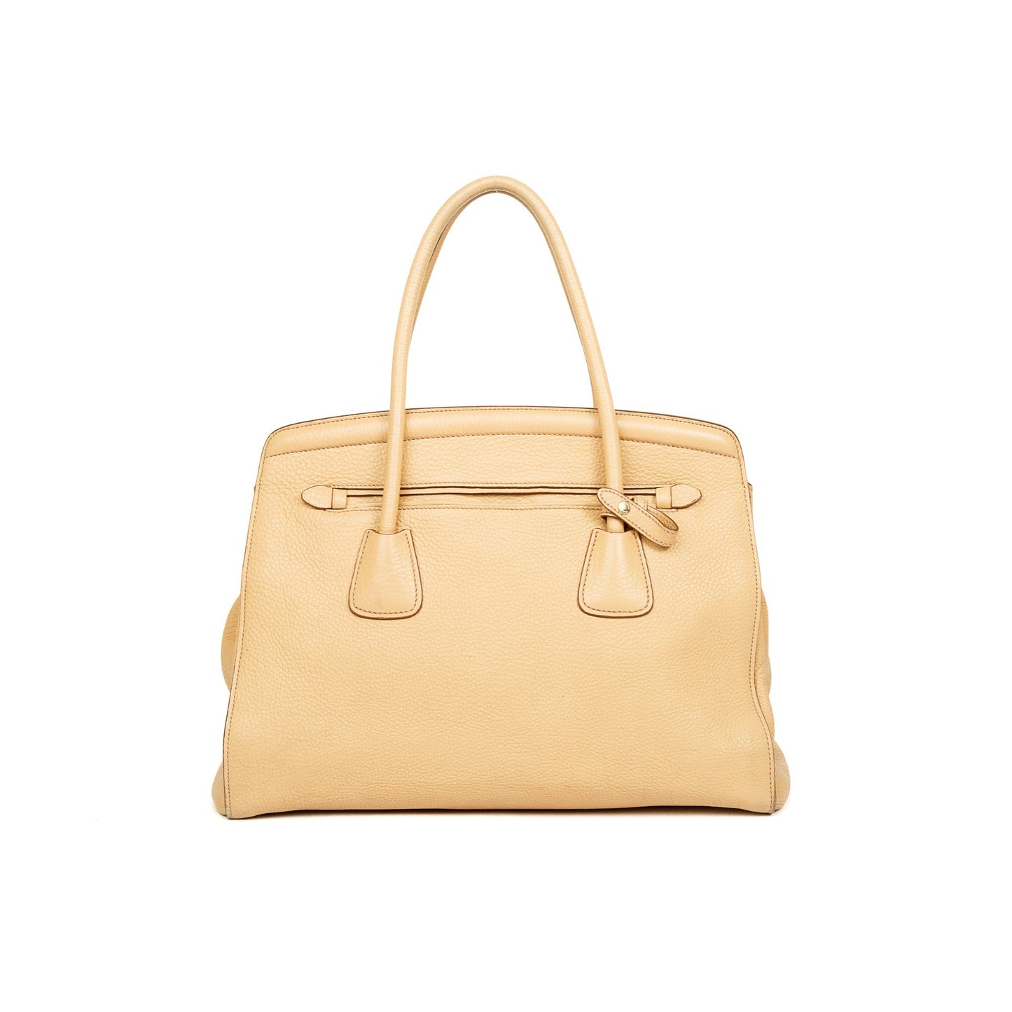 Prada Vitello Daino Cuir Frame Convertible Tote