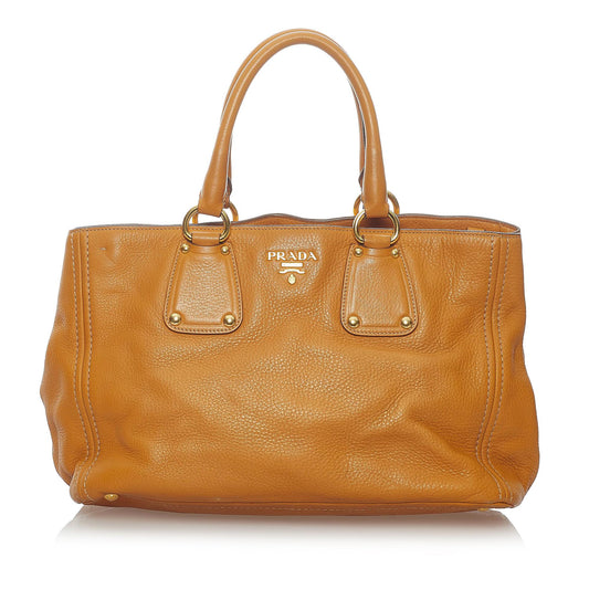 Prada Vitello Daino Leather Handbag (SHG-32385)