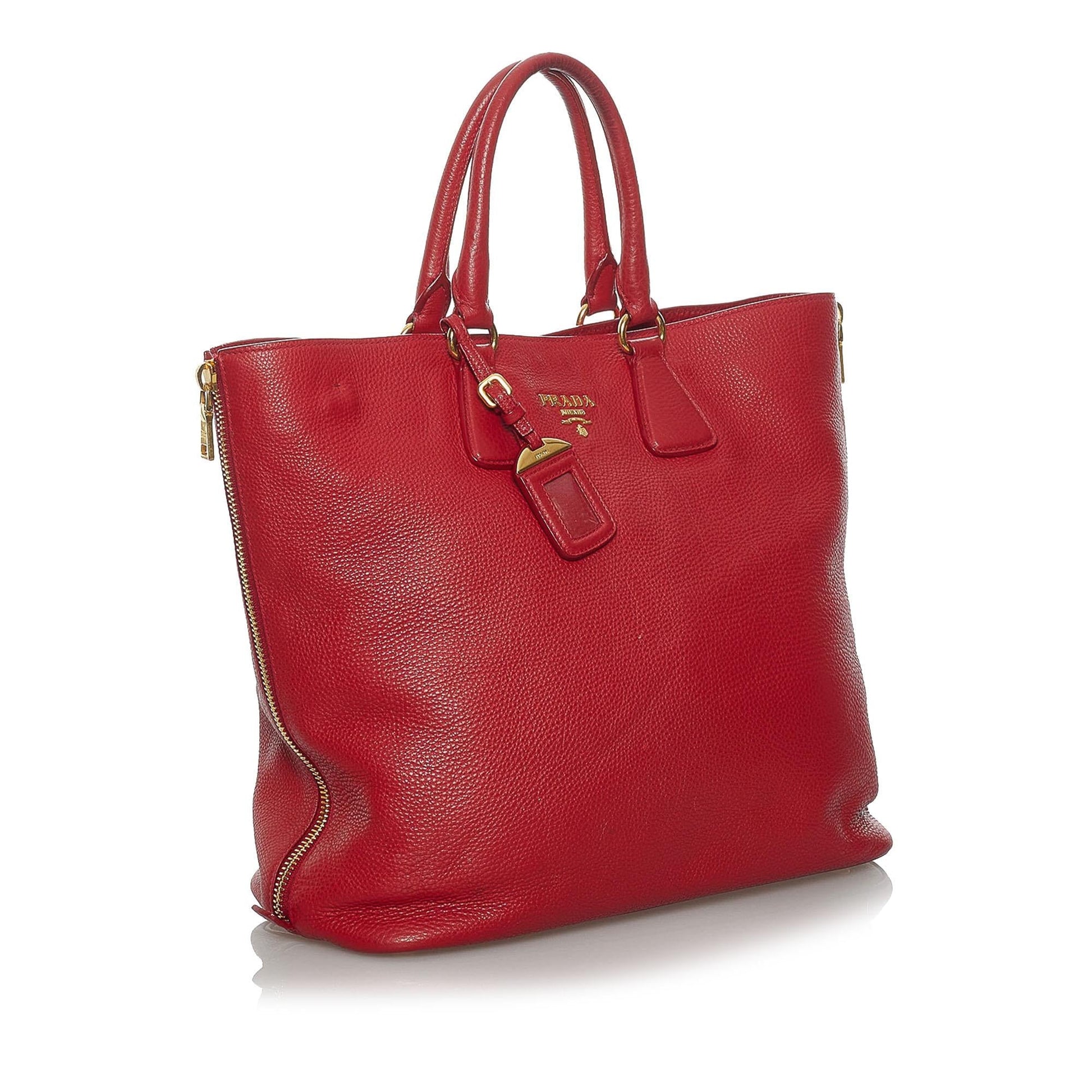 Prada Vitello Daino Leather Tote Bag (SHG-33945)