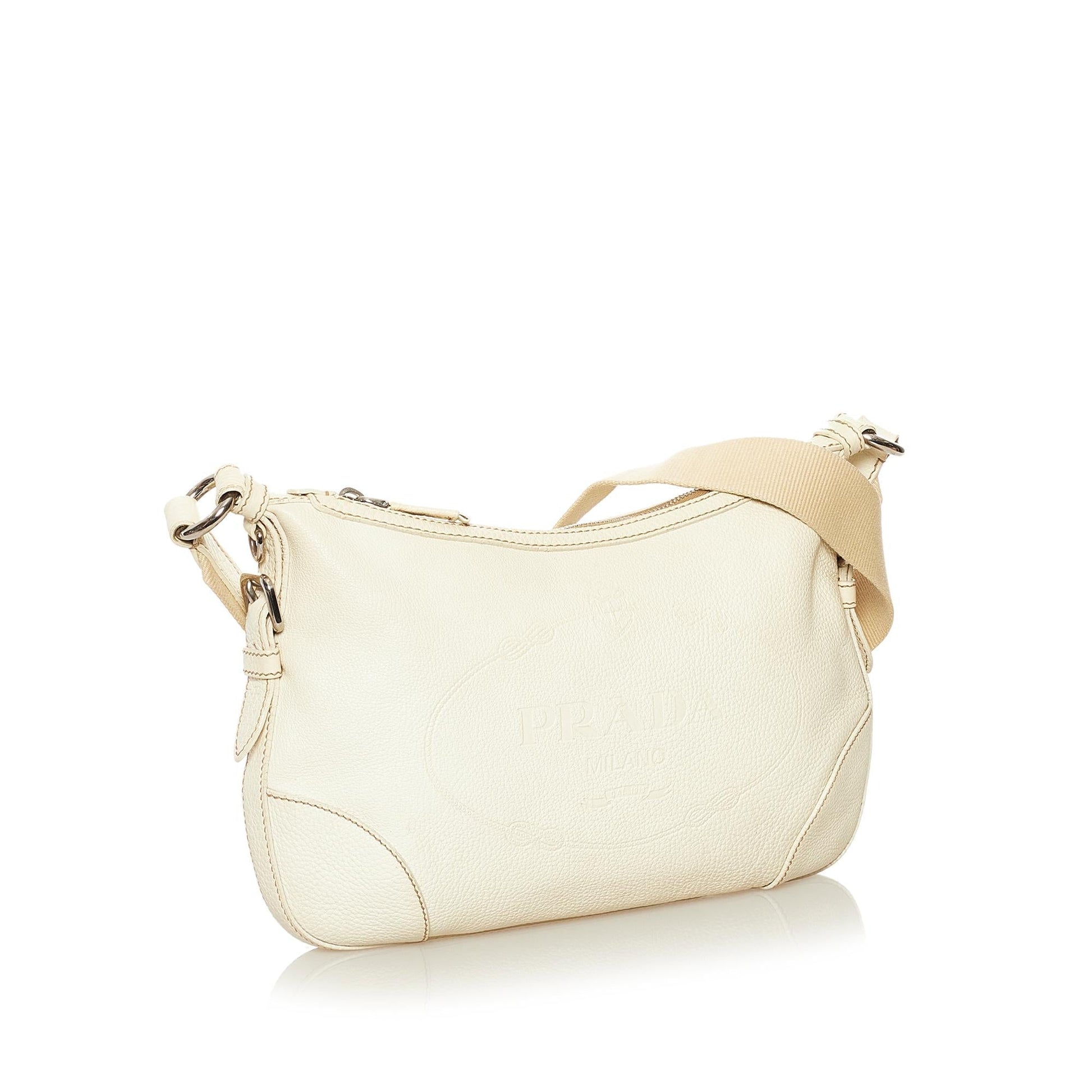 Prada Vitello Daino Logo Crossbody Bag (SHG-35061)