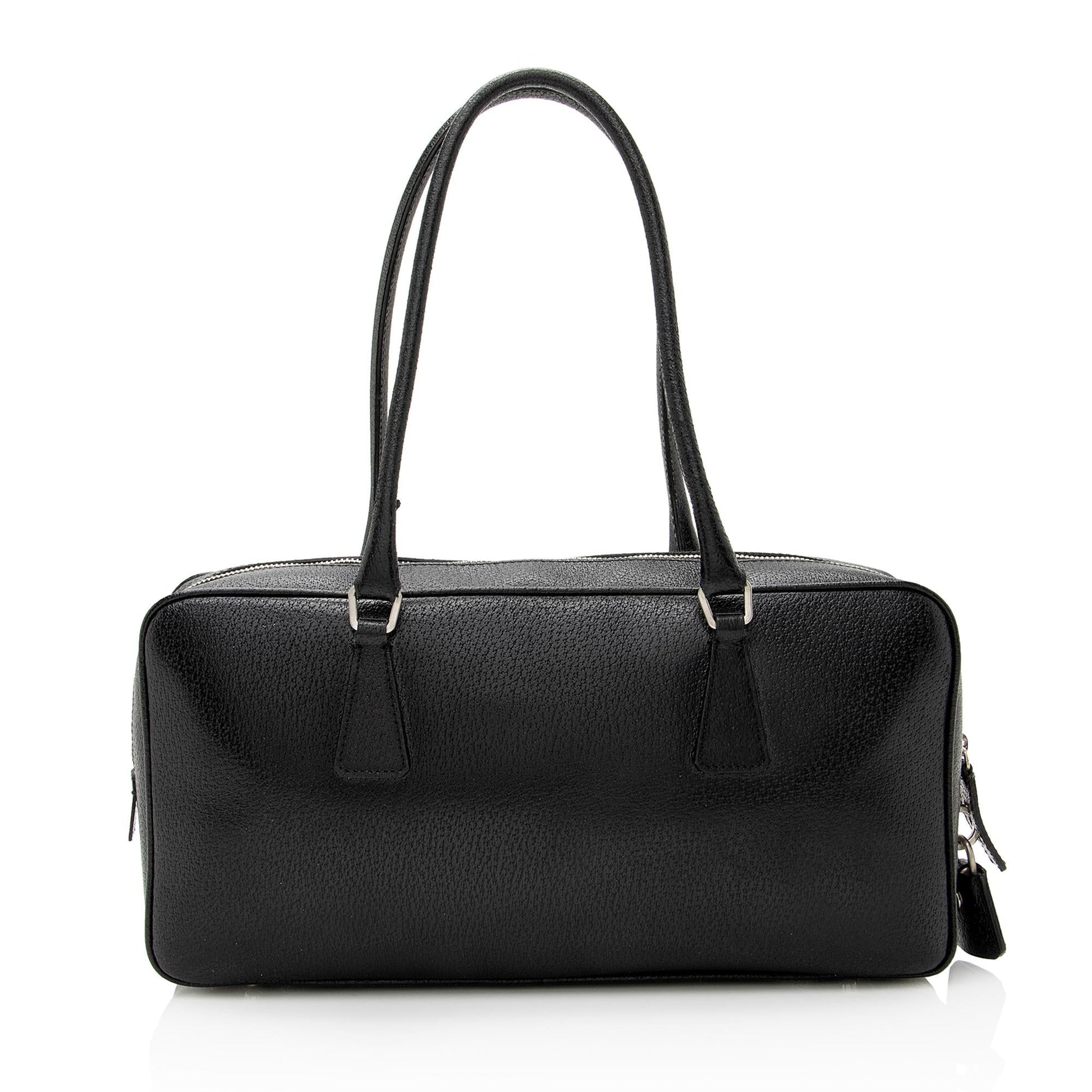 Prada Vitello Daino Medium Bauletto Satchel (SHF-22809)