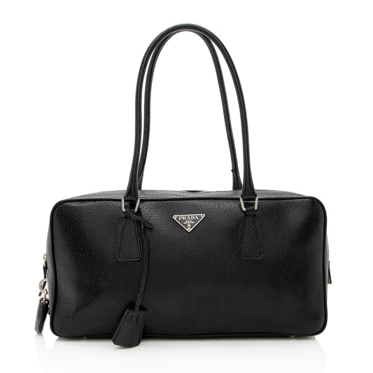 Prada Vitello Daino Medium Bauletto Satchel (SHF-22809)