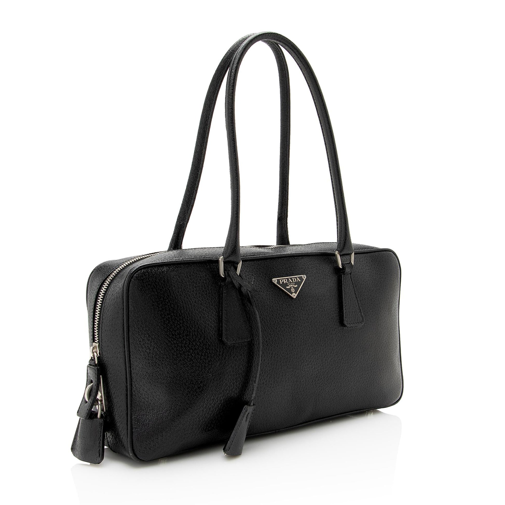 Prada Vitello Daino Medium Bauletto Satchel (SHF-22809)