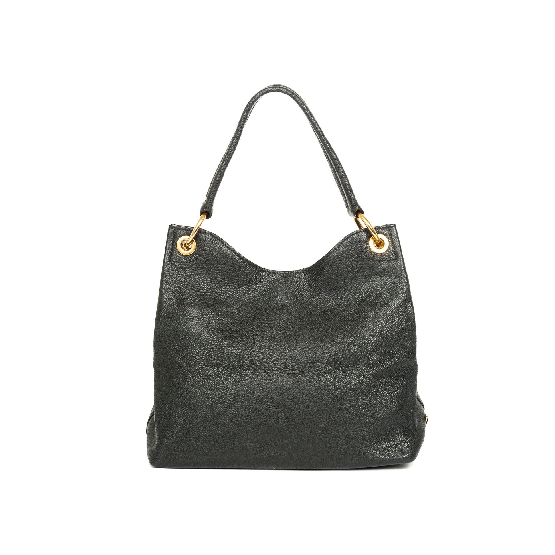 Prada Vitello Daino Medium Logo Hobo Bag