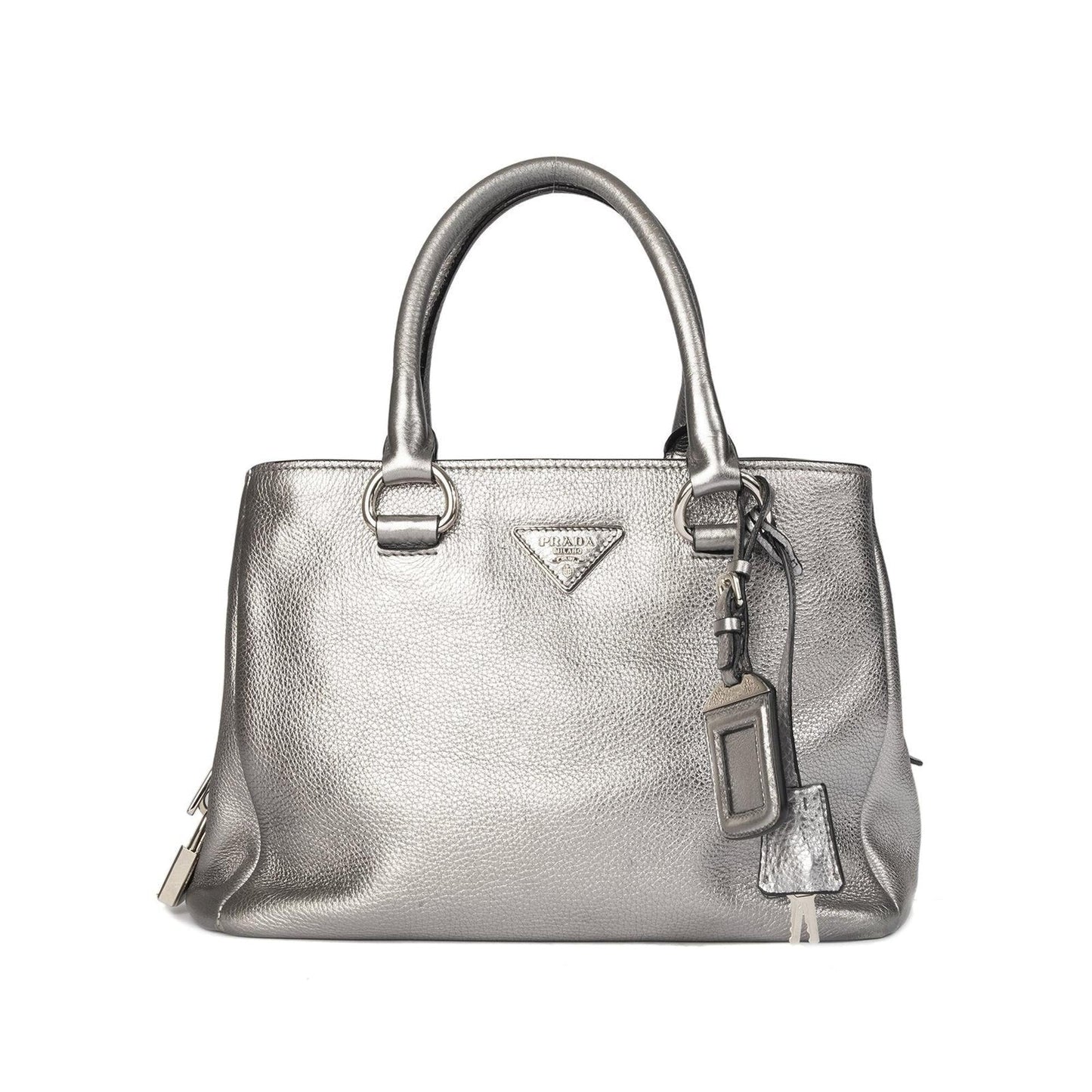 Prada Vitello Daino Metallic Shopping Tote