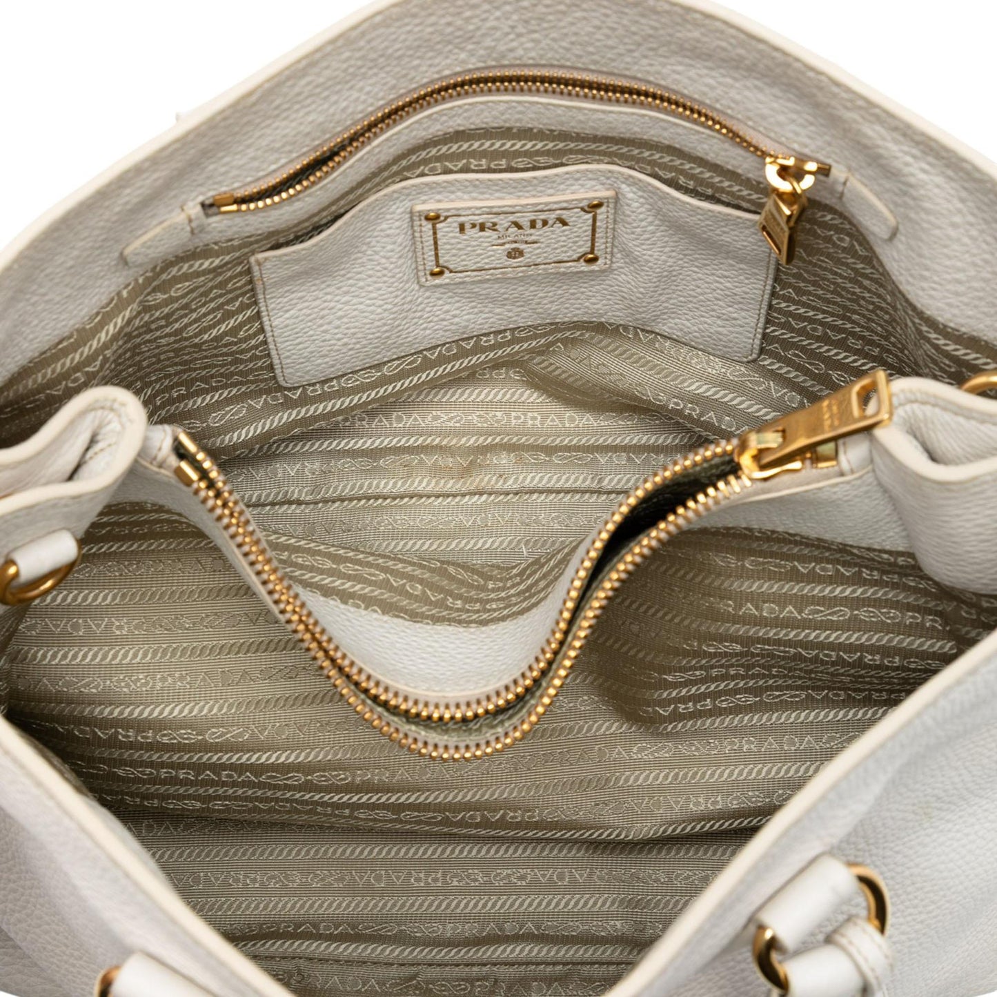 Prada Vitello Daino Open Convertible Tote