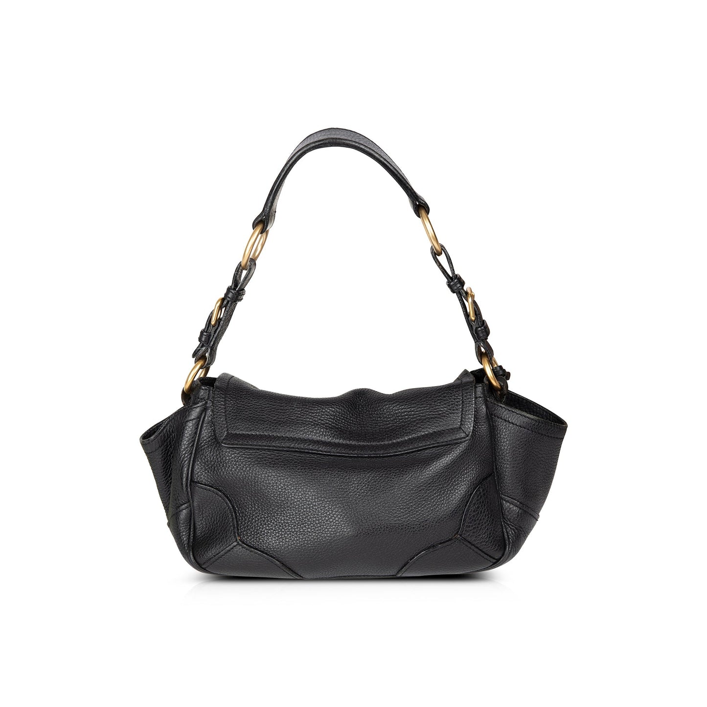 Prada Vitello Daino Pushlock Shoulder Bag