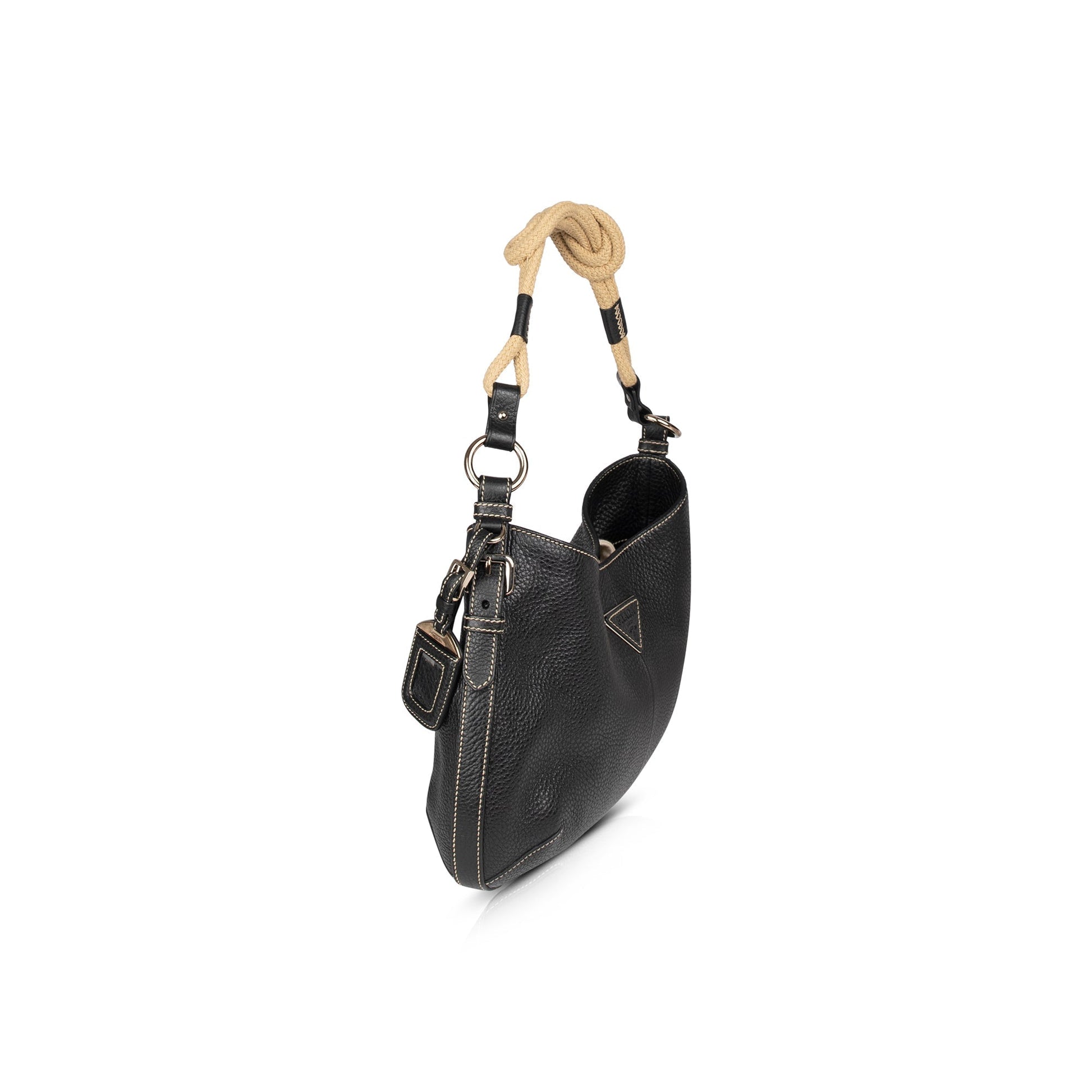 Prada Vitello Daino Rope Knot Hobo