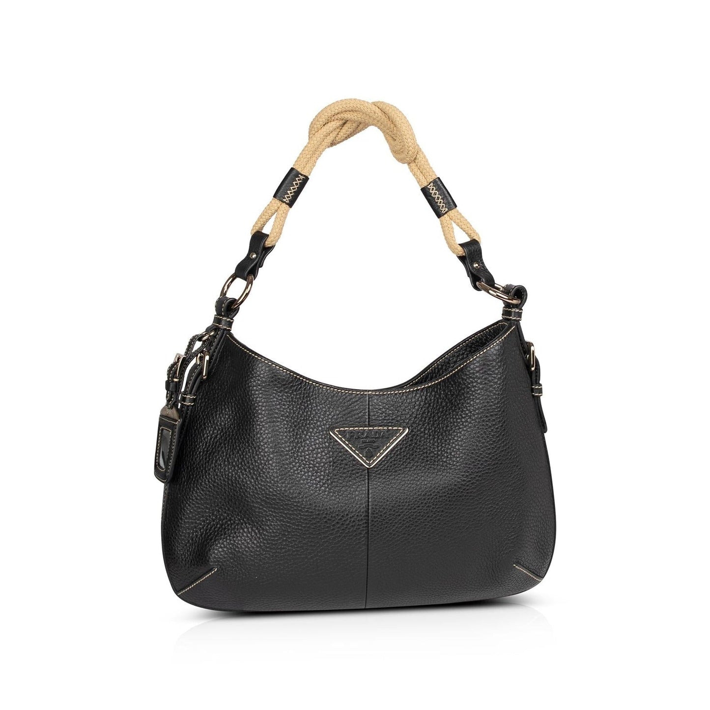 Prada Vitello Daino Rope Knot Hobo