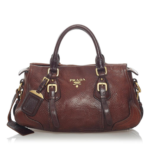 Prada Vitello Daino Satchel (SHG-33053)