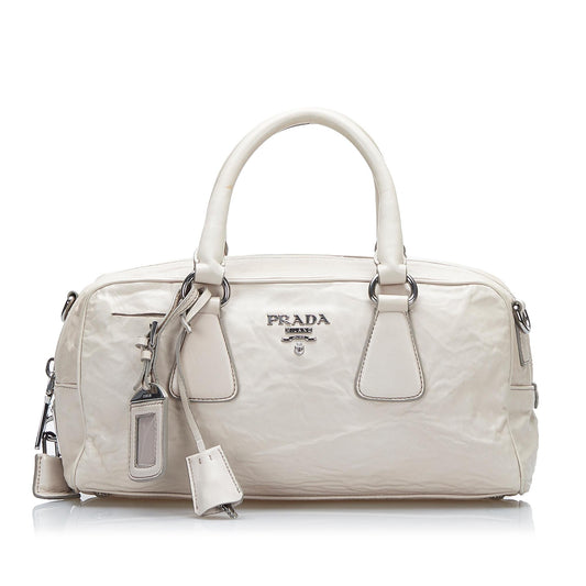 Prada Vitello Daino Satchel (SHG-E9BlyJ)