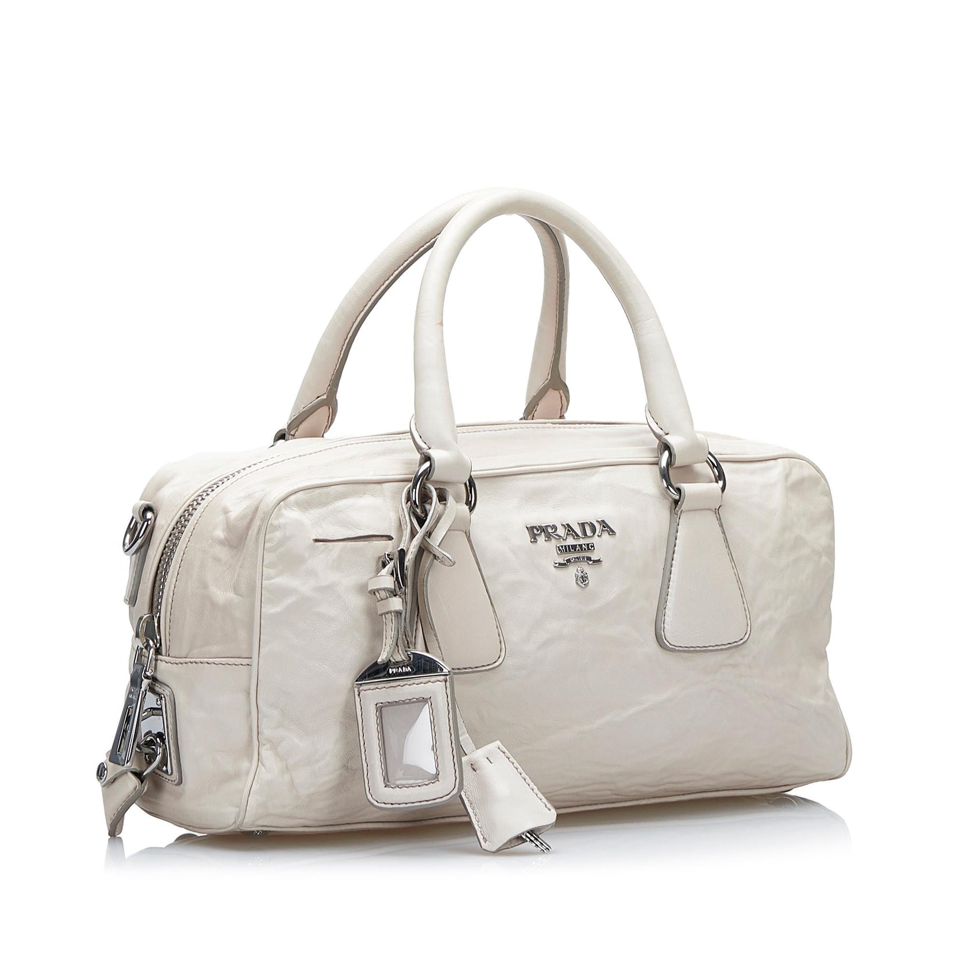Prada Vitello Daino Satchel (SHG-E9BlyJ)