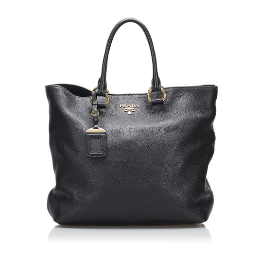 Prada Vitello Daino Satchel (SHG-PjNmXo)