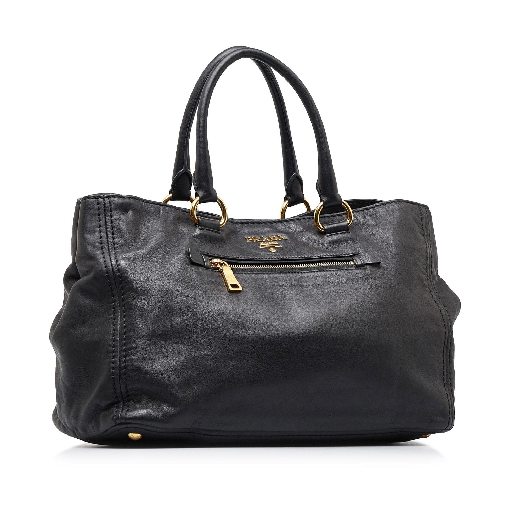 Prada Vitello Daino Satchel (SHG-BykW3U)