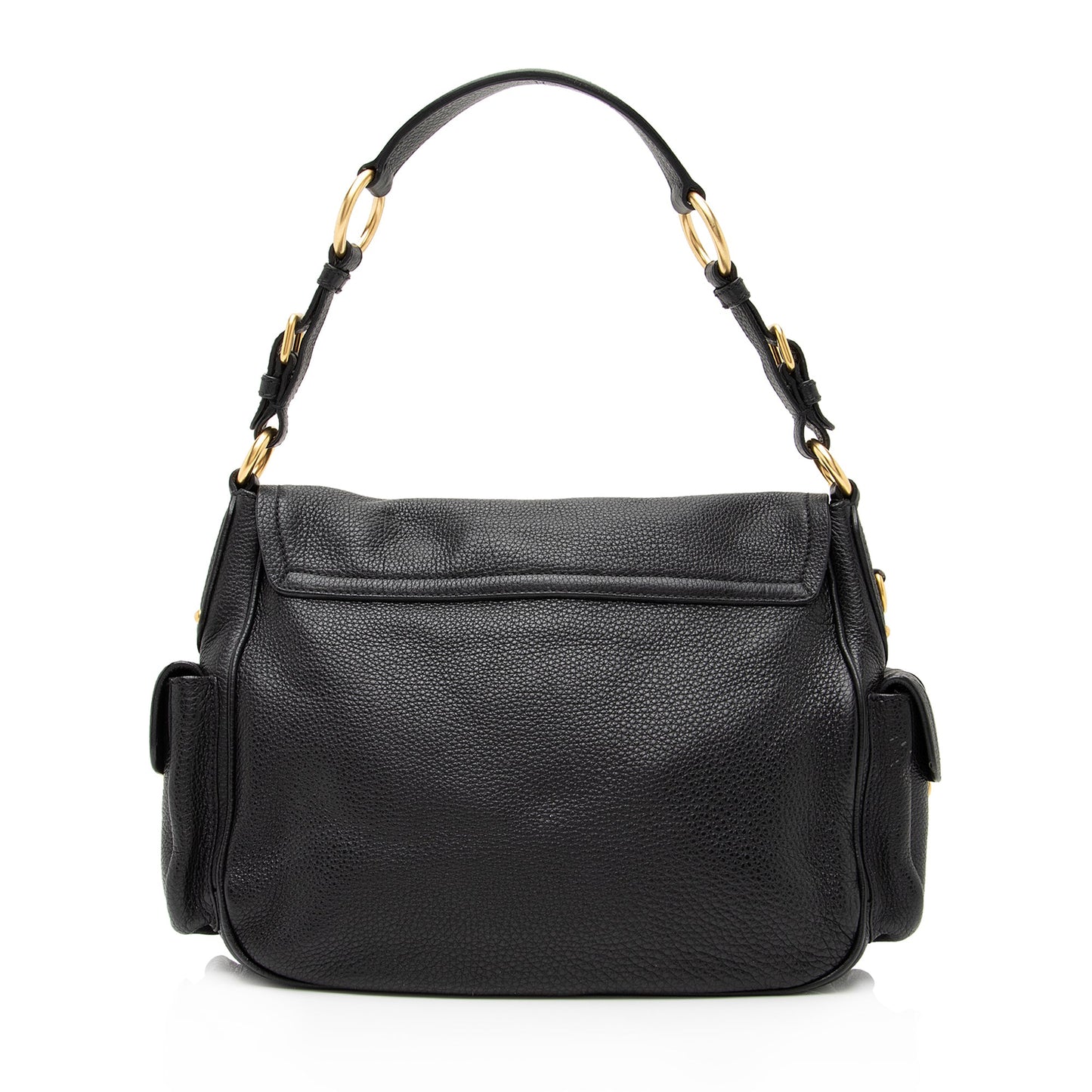 Prada Vitello Daino Side Pocket Flap Bag (SHF-aKkOkE)