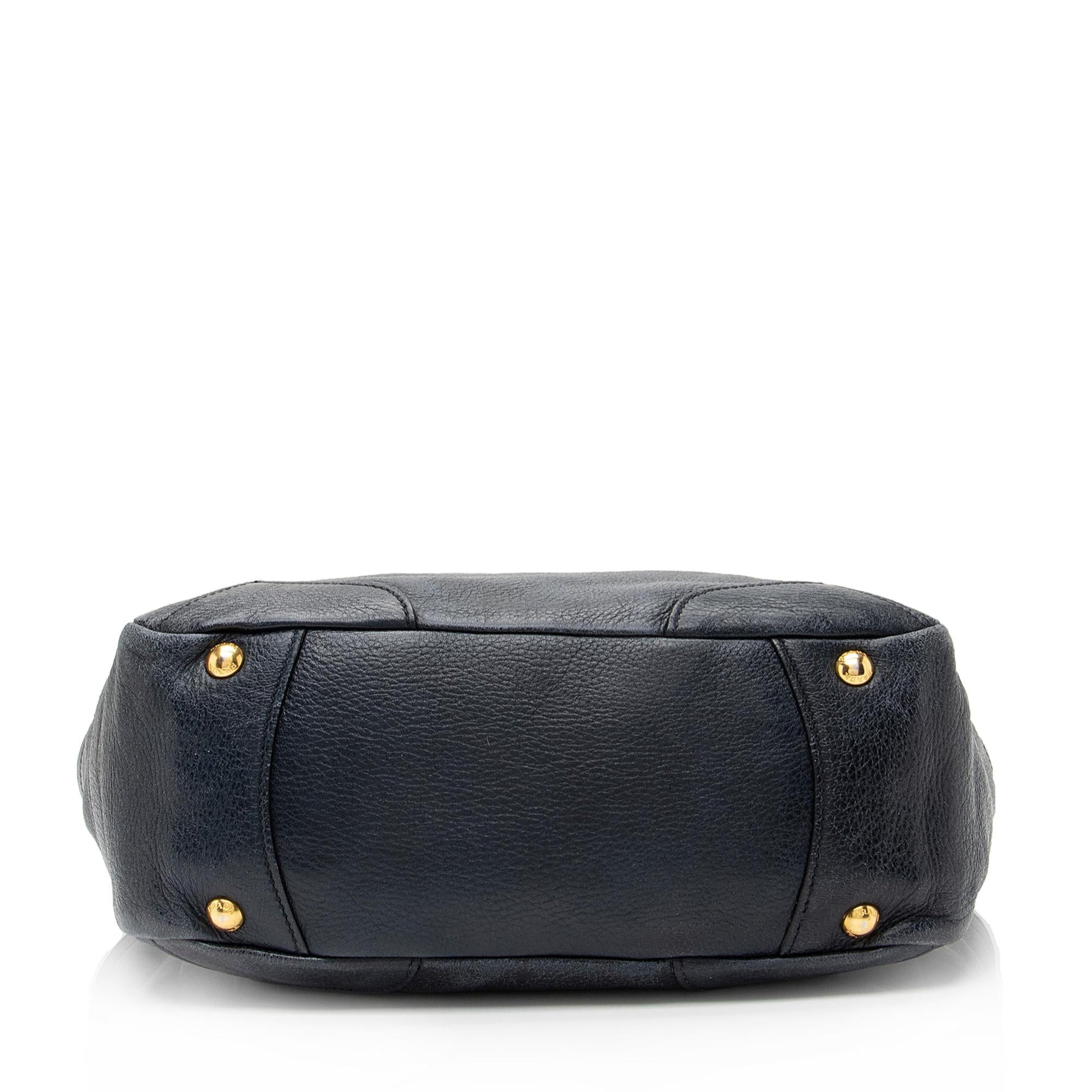 Prada Vitello Daino Side Pocket Hobo (SHF-23004)