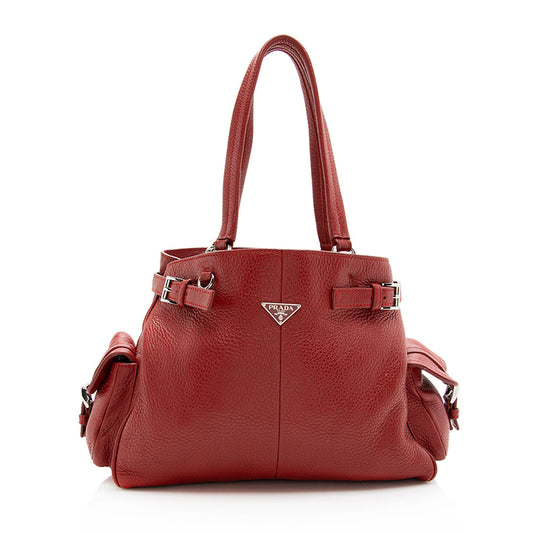 Prada Vitello Daino Side Pocket Tote - FINAL (SHF-19786)