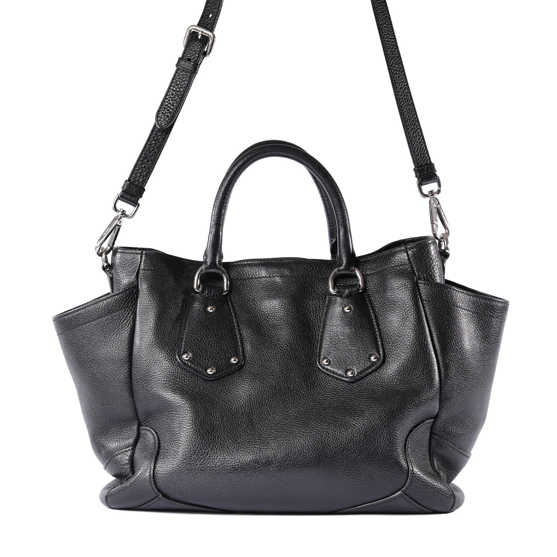 Prada Vitello Daino Side Pocket Tote