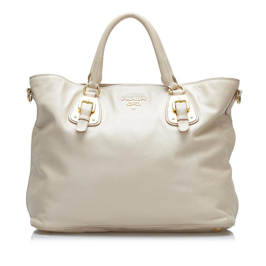 Prada Vitello Daino Soft Calf Satchel (SHG-oOkF0T)