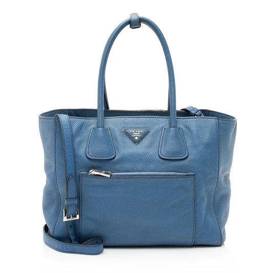 Prada Vitello Daino Twin Pocket Tote (SHF-23252)