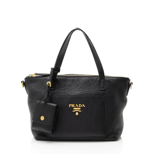 Prada Vitello Diano Pocket Mini Tote
