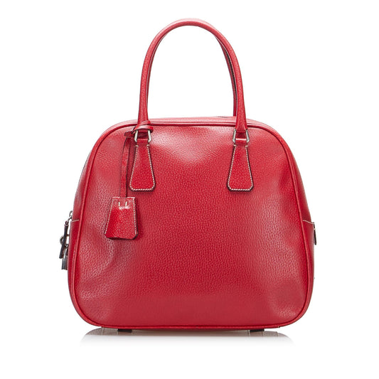 Prada Vitello Leather Handbag (SHG-PpWnwM)